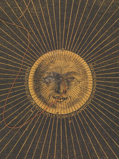 Volvelle met de regels voor het voorspellen van zons- en maansverduisteringen door Petrus Apianus