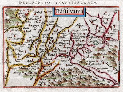 Kaart van Transsylvanië 1616 door Petrus Bertius