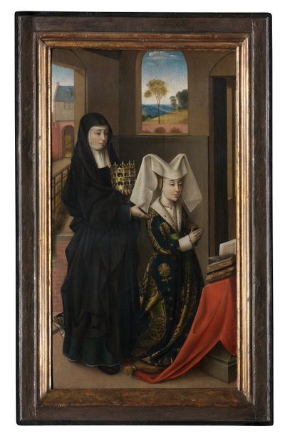 Isabella van Portugal en St. Elizabeth, c.1457-60 door Petrus Christus