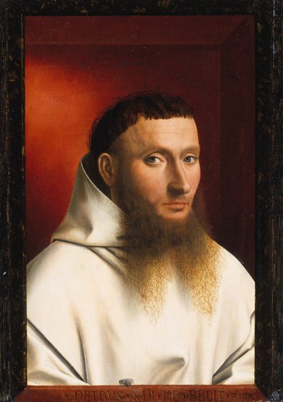 Portret van een kartuizer door Petrus Christus