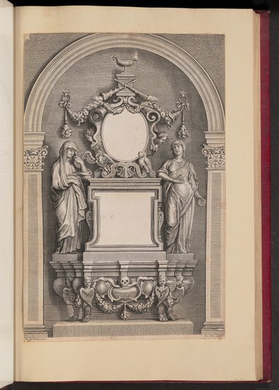 Epitaaf van Rubens door Petrus Clouet after Sir Peter Paul Rubens
