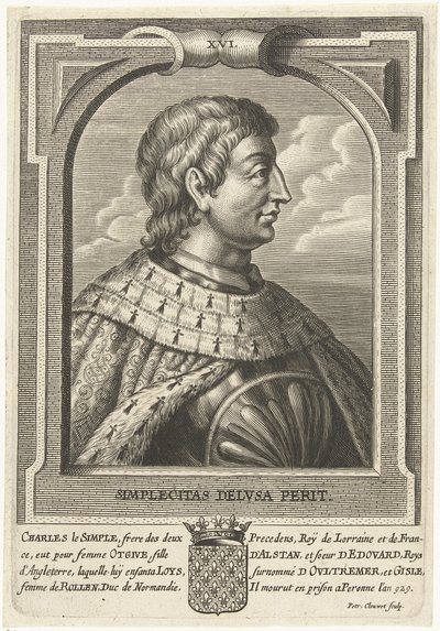 Karel III de Eenvoudige, Koning van West-Francië door Petrus Clouwet