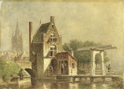 De Koepoort te Delft door Petrus Gerardus Vertin