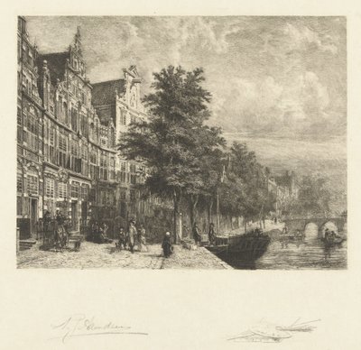 Gezicht op de Herengracht door Petrus Johannes Arendzen