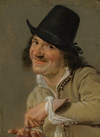 Horen: Een Man die Munten Telt (uit de serie Personificaties van de Vijf Zintuigen, ca. 1635-66) door Petrus Staverenus
