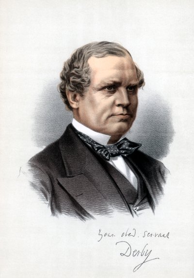 Edward Henry Stanley, 15e Graaf van Derby, Premier van het Verenigd Koninkrijk, c1890 door Petter and Galpin Cassell