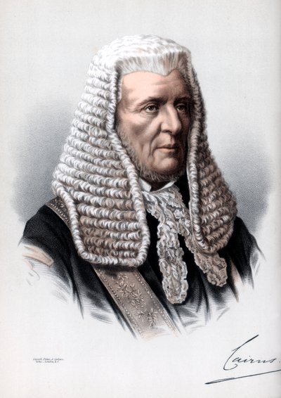 Hugh McCalmont Cairns, 1e graaf Cairns, Lord Chancellor van Groot-Brittannië, ca. 1890 door Petter and Galpin Cassell