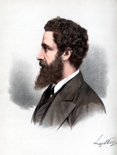 Robert Bulwer-Lytton, 1e Graaf van Lytton, Engels dichter en staatsman, ca. 1890 door Petter and Galpin Cassell