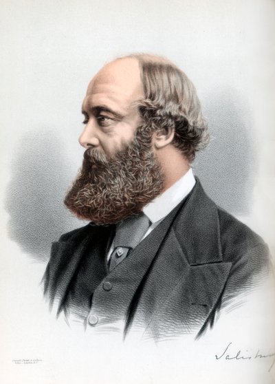 Robert Gascoyne-Cecil, 3e Markies van Salisbury, Britse staatsman en premier, ca. 1890 door Petter and Galpin Cassell
