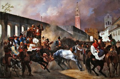 Een huwelijksstoet in Sevilla door Pharamond Blanchard
