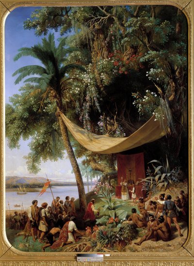 De eerste mis in Amerika door Pharamond Blanchard
