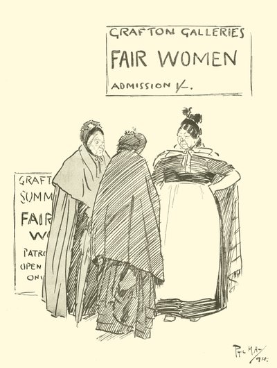Cartoon door Phil May, uit de jaren 1890 door Phil May