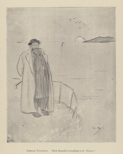 Cartoon door Phil May, uit de jaren 1890 door Phil May