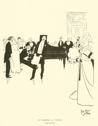 Cartoon door Phil May, uit de jaren 1890 (litho) door Phil May