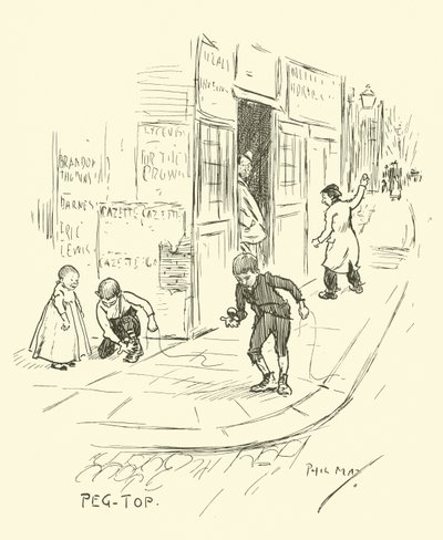 Illustratie voor Phil Mays Gutter-Snipes door Phil May
