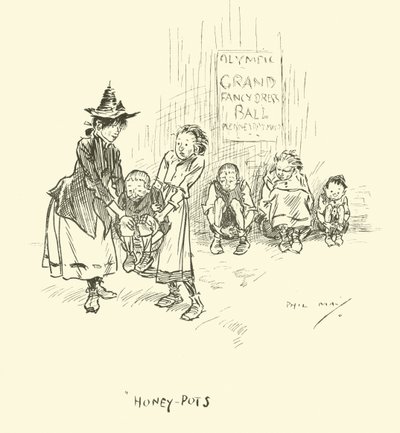 Illustratie voor Phil Mays Gutter-Snipes door Phil May