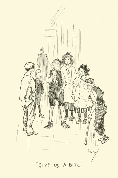 Illustratie voor Phil Mays Gutter-Snipes door Phil May