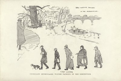 Onverkoelde enthousiasme, winterzwemmen in de Serpentine door Phil May