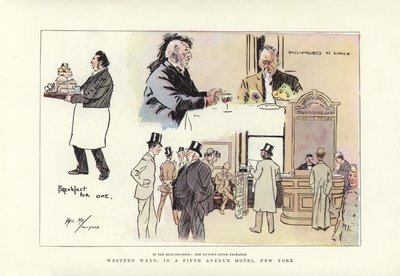Westerse manieren, in een Fifth Avenue Hotel, New York door Phil May