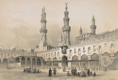 Binnenplaats van de Al Ahzar Moskee door Philibert Joseph Girault de Prangey