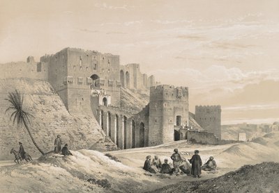 De citadel van Aleppo door Philibert Joseph Girault de Prangey