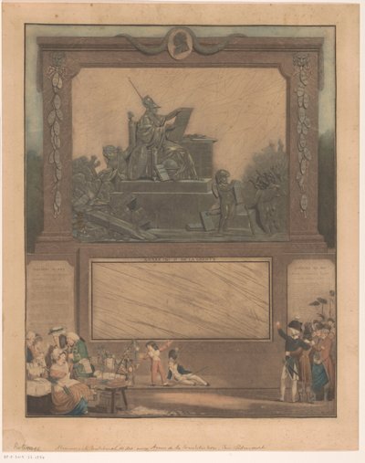 Allegorie op de Franse grondwet van 1791 door Philibert Louis Debucourt
