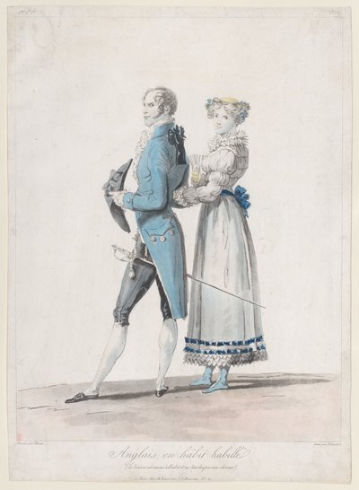 Anglais en Habit Habille, uit Collecties de Costumes door Philibert Louis Debucourt