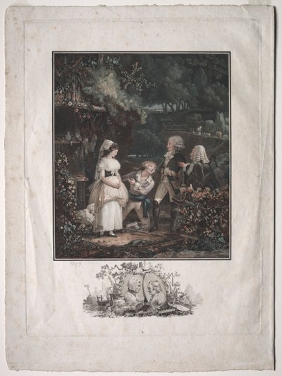 Annette en Lubin, 1789 door Philibert Louis Debucourt