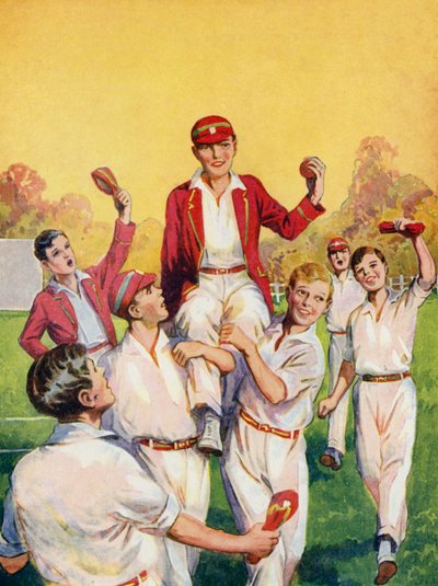 Jongens cricket, held van de wedstrijd door Philibert Louis Debucourt
