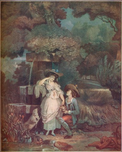 Fortuin en tegenspoed, of De gebroken kruik door Philibert Louis Debucourt