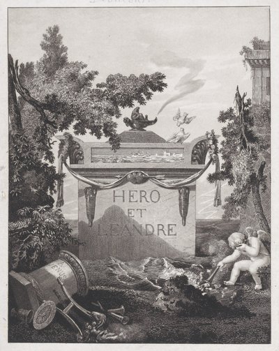 Frontispice voor Hero en Leander door Philibert Louis Debucourt