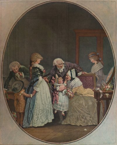 Les Bouquets, Ou La Fête De La GrandMaman, 1788, 1913 door Philibert Louis Debucourt