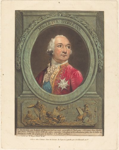 Mgr. De hertog van Orléans door Philibert Louis Debucourt