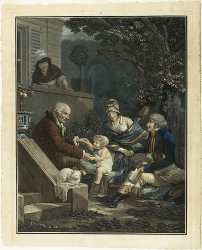 Vaderlijke genoegens door Philibert Louis Debucourt