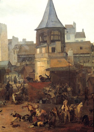 Feestelijkheden gegeven door de stad Parijs op 21/01/1782 ter gelegenheid van de geboorte van de Dauphin Louis Joseph van Frankrijk (1781-1789) (detail) door Philibert Louis Debucourt