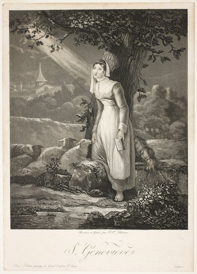 Sint Genevieve door Philibert Louis Debucourt