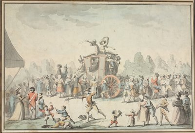 Carnavalscène door Philibert Louis Debucourt