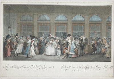 De Wandelgang van de Palais Royal Galerie door Philibert Louis Debucourt