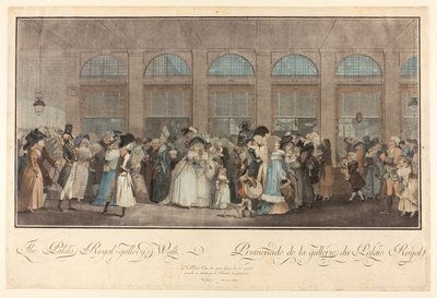 Wandeling door de Koninklijke Galerij door Philibert Louis Debucourt