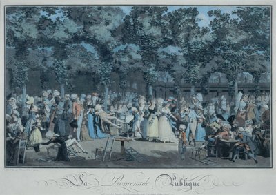 De openbare promenade door Philibert Louis Debucourt