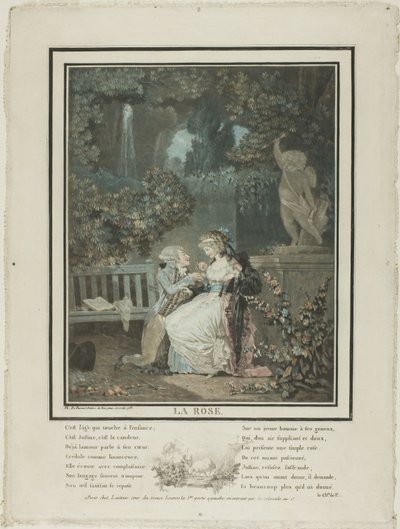 De roos door Philibert Louis Debucourt