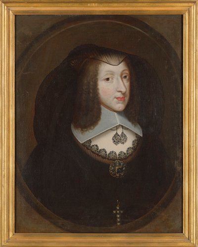 Christine Marie van Frankrijk 1606-1663, Hertogin van Savoye in weduwekleding, ca. 1640 door Philibert Torret