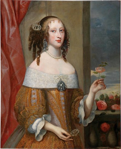 Portret van Prinses Henriette Adelaide van Savoye 1636-1676, Keurvorstin van Beieren door Philibert Torret