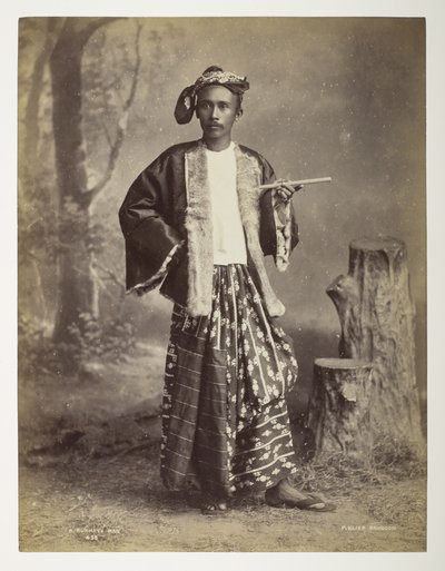 Een Birmaanse man, uit Uitzichten van Birma door Philip Adolphe Klier