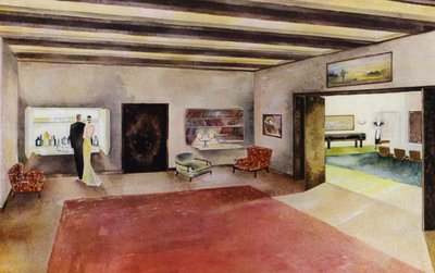 Interieurs uit de jaren 1930: Hal door Philip Alexius de (after) Laszlo