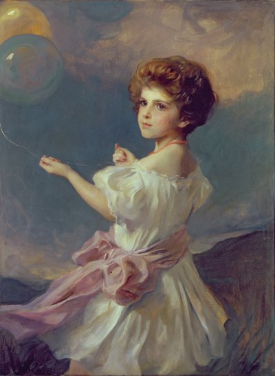 Meisje met ballonnen door Philip Alexius de Laszlo