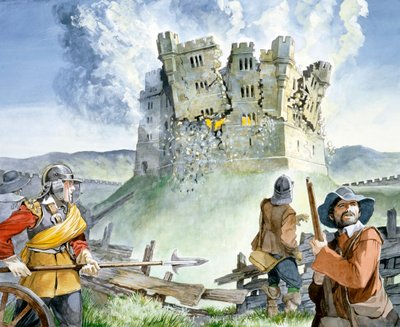 Belegering van de burgeroorlog bij Old Wardour Castle, 1644 door Philip Corke