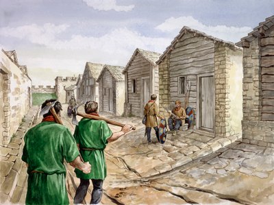 Housesteads Romeins fort, 4e eeuw, c1990-2010 door Philip Corke