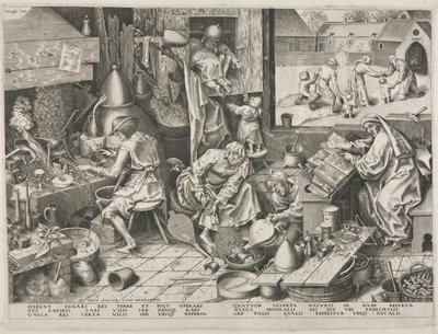 Alchemist door Philip Galle