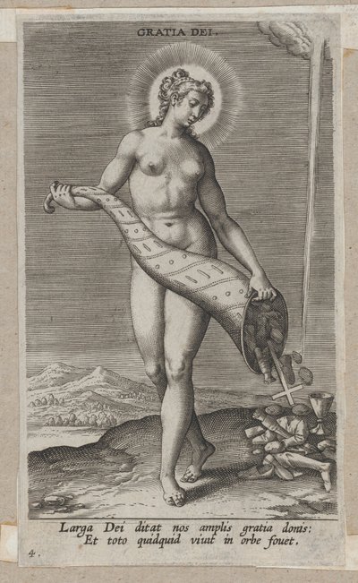 Gratia Dei, uit Prosopographia, ca. 1585-90 door Philip Galle